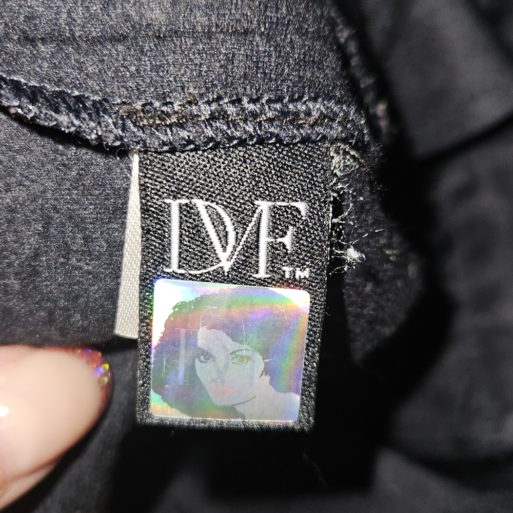 Diane Von Furstenberg wool black pants size 10
